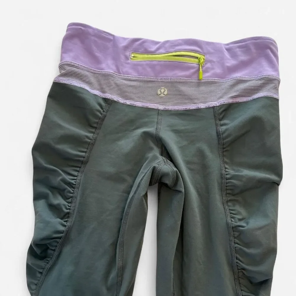 Lululemon Run Zoom low rise Capri Leggings Size 4 | sporty Y2K Athletic crop